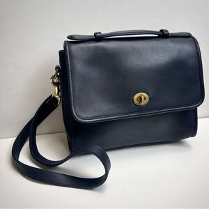 COACH Vintage NAVY Court Bag (1980s)
